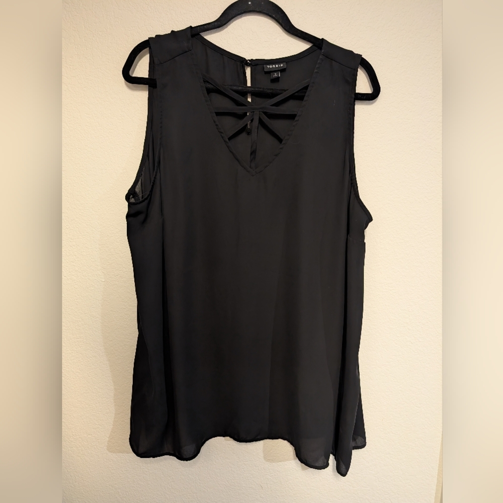 Torrid Black Sleeveless Blouse